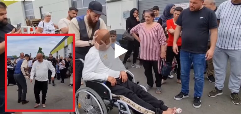 Video më e fuqishme në Gjermani, ky është një i paralizuar prej vitesh, me një të kërsitur kokën ngrihet në këmb