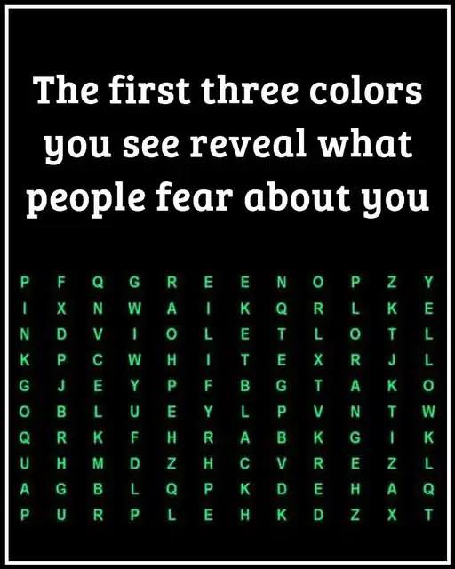 The First Three Colors You See Reveal What People Fear About You