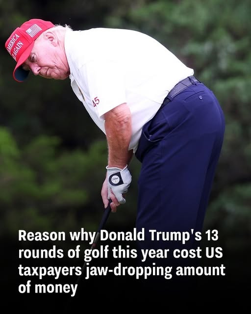 Explaining how Donald Trump’s 13 rounds of golf this year resulted in staggering costs for U.S. taxpayers.