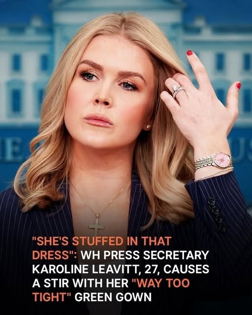 White House Press Secretary Karoline Leavitt’s ‘Way Too Tight’ Dress at a Press Gaggle Causes a Stir